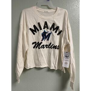 47 brand Miami Marlins Womens Crop top size M-NWT